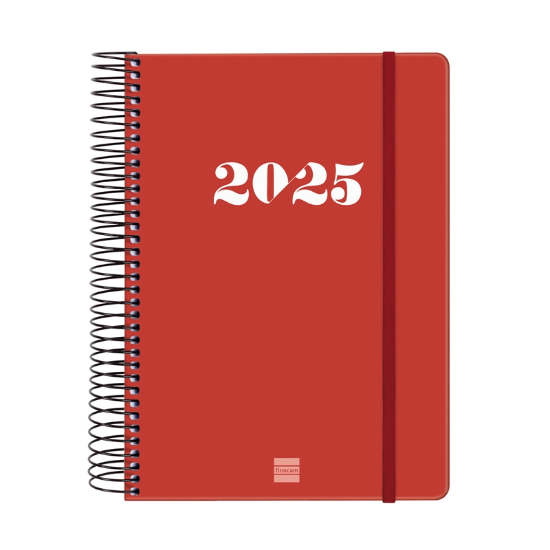 Agenda 2025 Finocam My E10 1 día página rojo