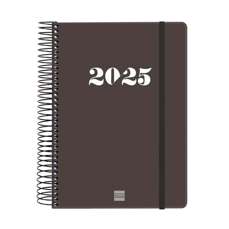 Agenda 2025 Finocam My E10 1 día página negro