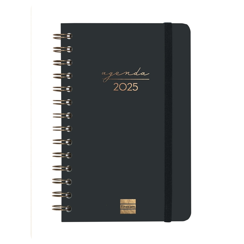 Agenda 2025 Finocam Alma E5 semana vista negro