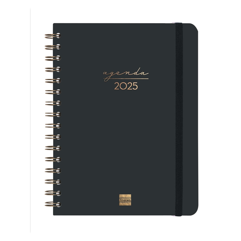 Agenda 2025 Finocam Alma E10 semana vista negro