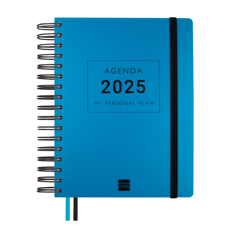 Agenda 2025 Finocam Tempus 1/4 1 día página azul