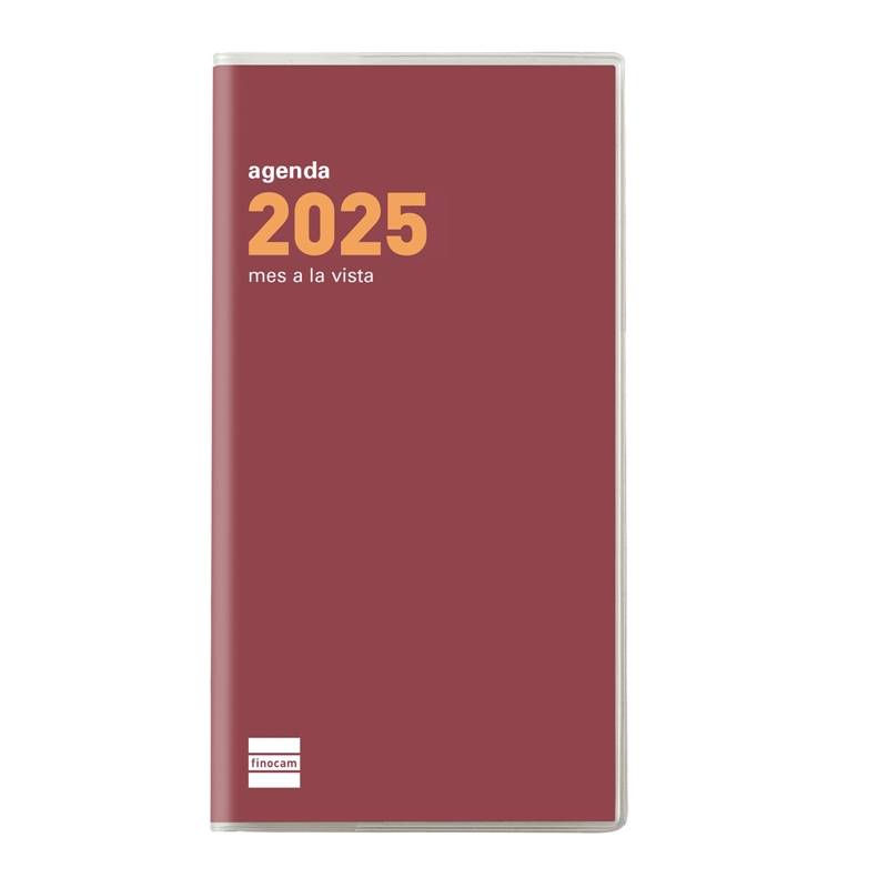 Agenda 2025 Finocam Coctel PL4 mes vista burdeos