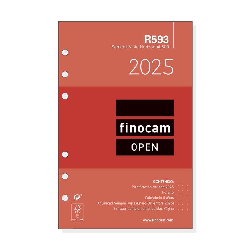Recambio anualidad 2025 Finocam 500 semana vista R593