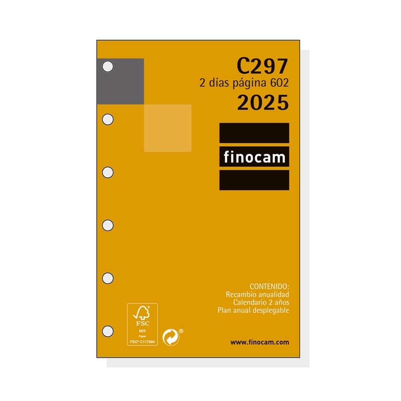Recambio anualidad 2025 Finocam 602 2 días página C297