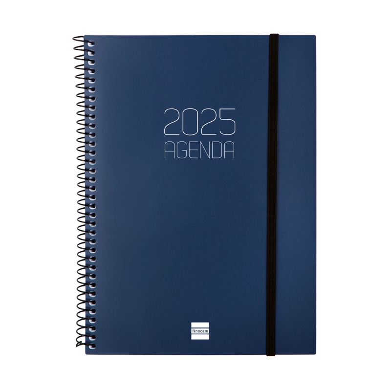 Agenda 2025 Finocam Opaque E10 semana vista azul euskera