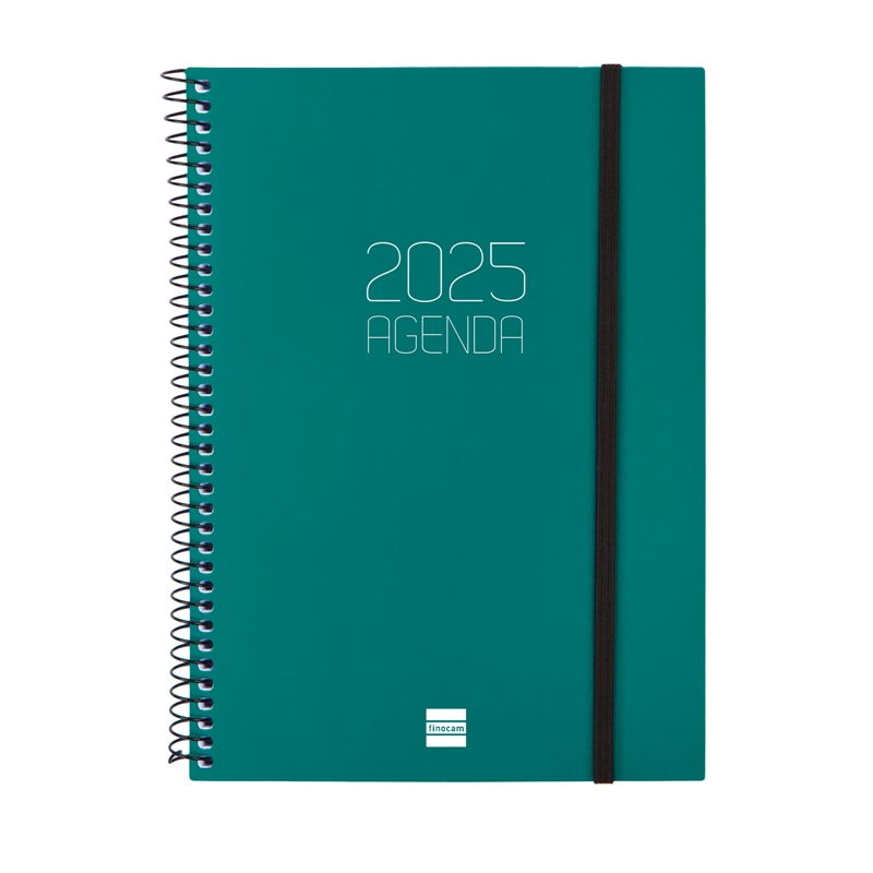 Agenda 2025 Finocam Opaque E10 semana vista verde euskera