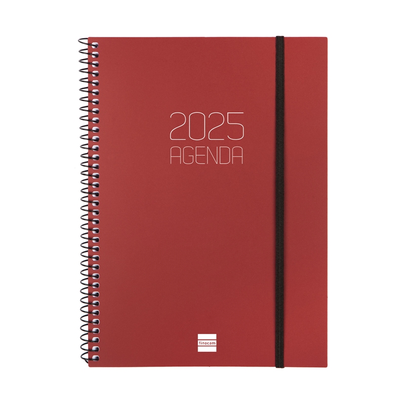 Agenda 2025 Finocam Opaque E10 semana vista burdeos euskera