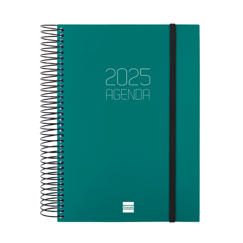 Agenda 2025 Finocam Opaque E10 1 día página verde euskera