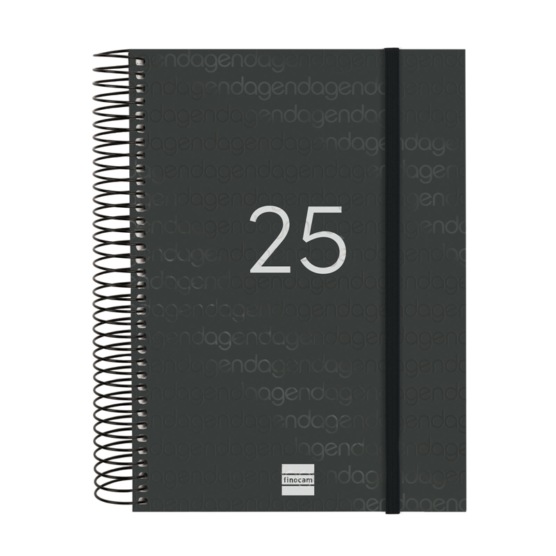Agenda 2025 Finocam Year E10 1 día página negro euskera