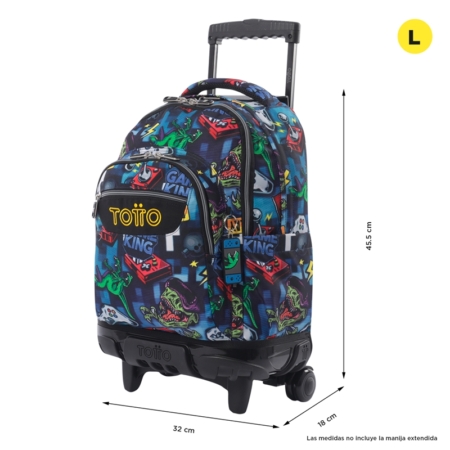 Mochila con ruedas Totto Renglones gamertag