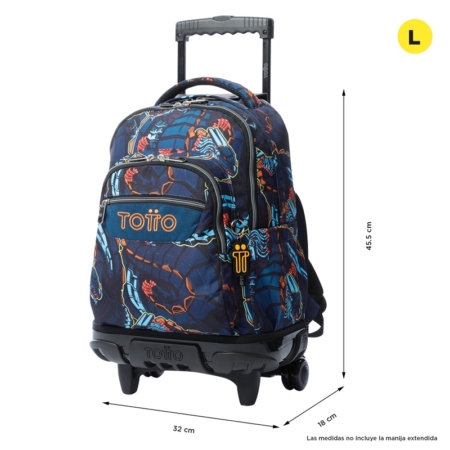 Mochila con ruedas Totto Renglones zord