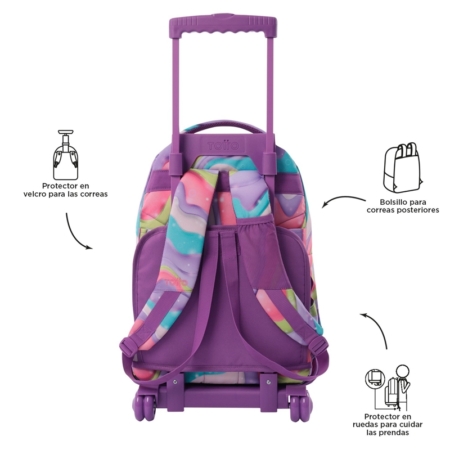 Mochila con ruedas Totto Renglones ferri