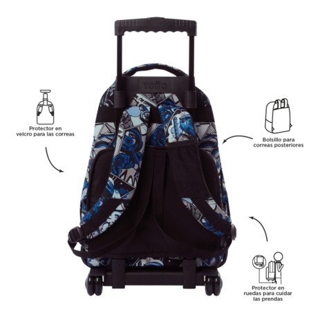 Mochila con ruedas Totto Renglones motto
