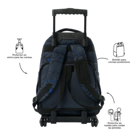 Mochila con ruedas Totto Renglones zolid