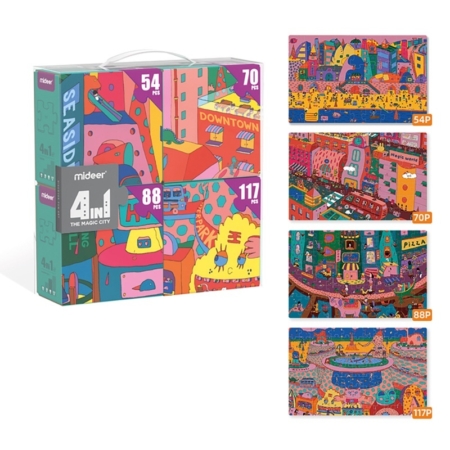Puzzles progresivos ciudad 54, 70, 88 y 117 piezas