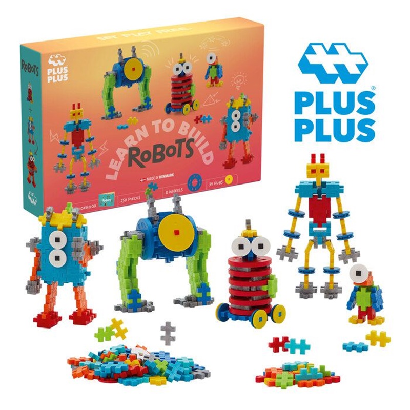 Construcción Plus-Plus learn to bluid 250 piezas Robots 2 Construcción Plus-Plus learn to bluid 250 piezas Robots