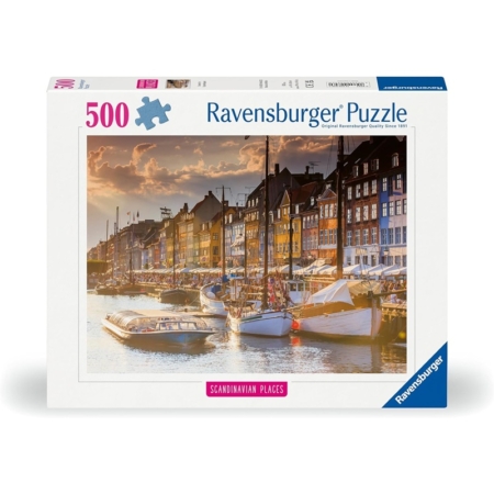 Puzzle Atardecer en Copenhage 500 piezas