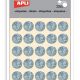 Sobre de gomets redondos metalizados Apli ø 20 mm