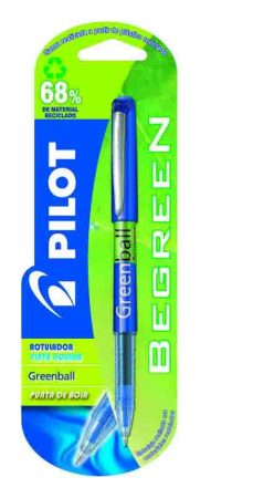 Blíster de 1 bolígrafo ecológico Pilot Greenball