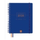 Agenda escolar 2025-2026 Finocam 16 meses Tempus 1/4 semana vista vertical azul