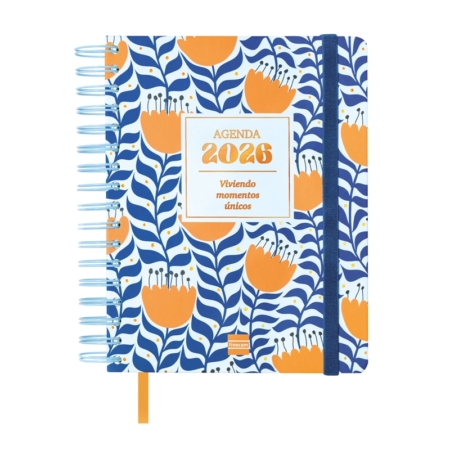 Agenda escolar 2025-2026 Finocam 16 meses Vitae 1/4 semana vista azul