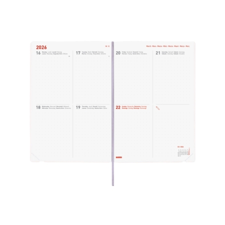 Agenda escolar 2025-2026 Finocam 16 meses Dotted Y10 semana vista bloom