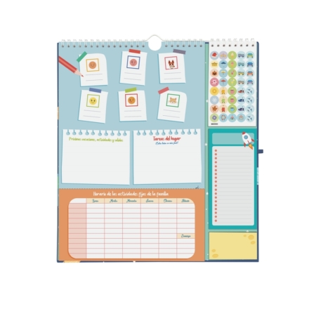 Calendario escolar de pared 2025-2026 Finocam 16 meses Plus familiar