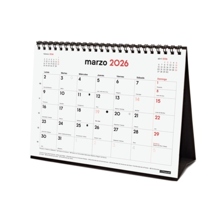 Calendario escolar de sobremesa 2025-2026 Finocam 16 meses S