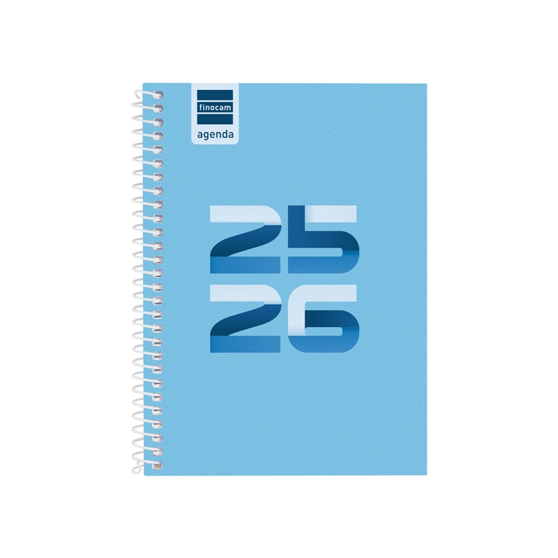 Agenda escolar 2025-2026 Finocam Cool 1/8 semana vista azul