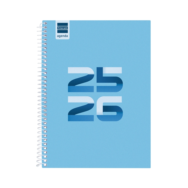 Agenda escolar 2025-2026 Finocam Cool 1/4 semana vista azul