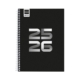 Agenda escolar 2025-2026 Finocam Cool 1/4 semana vista negro