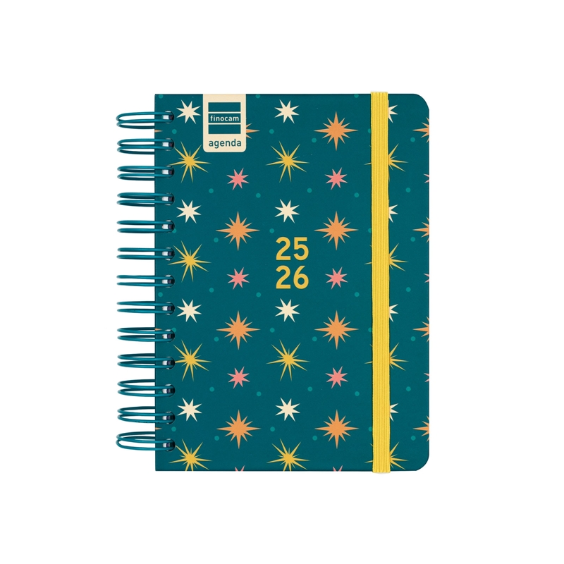 Agenda escolar 2025-2026 Finocam Cosmo 1/8 día página stars