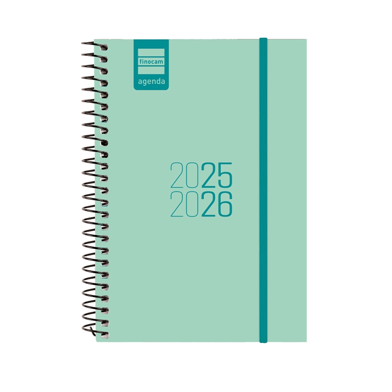 Agenda escolar 2025-2026 Finocam Espir E8 semana vista turquesa