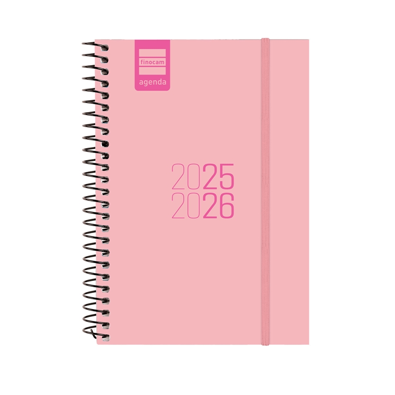 Agenda escolar 2025-2026 Finocam Espir E8 semana vista rosa