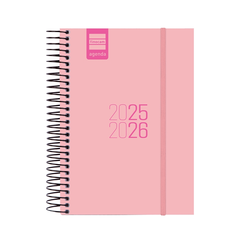 Agenda escolar 2025-2026 Finocam Espir E8 día página rosa