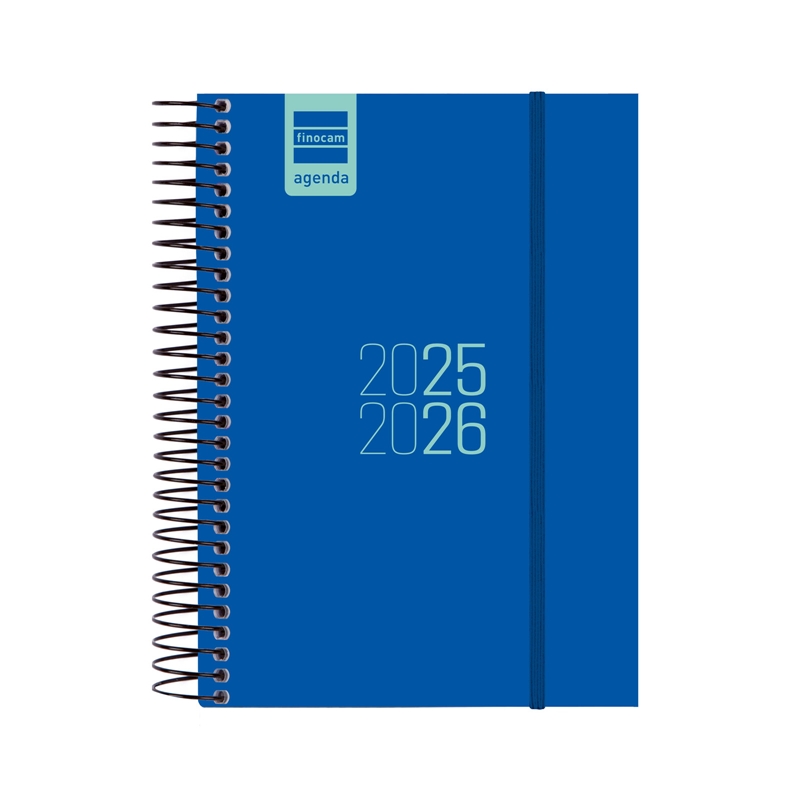 Agenda escolar 2025-2026 Finocam Espir E8 día página azul