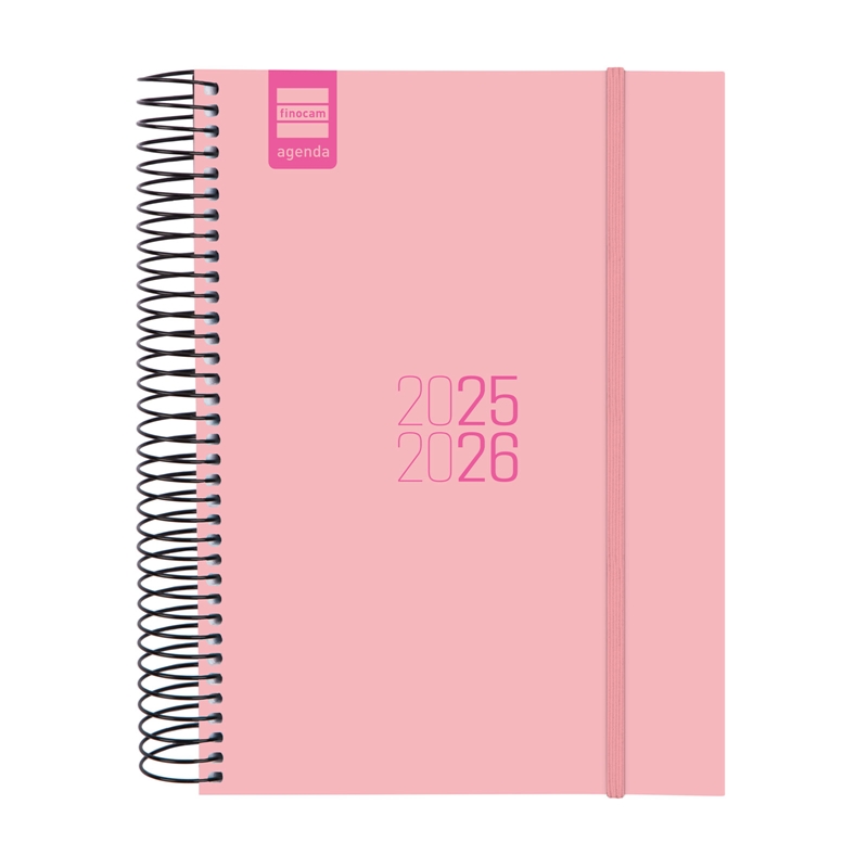 Agenda escolar 2025-2026 Finocam Espir E10 día página rosa