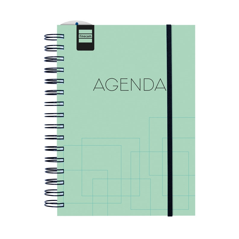 Agenda escolar 2025-2026 Finocam Institut 1/4 semana vista vertical turquesa