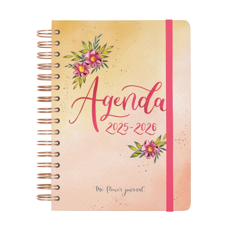 Agenda escolar 2025-2026 Finocam The Flower Journal E10 día página rosa