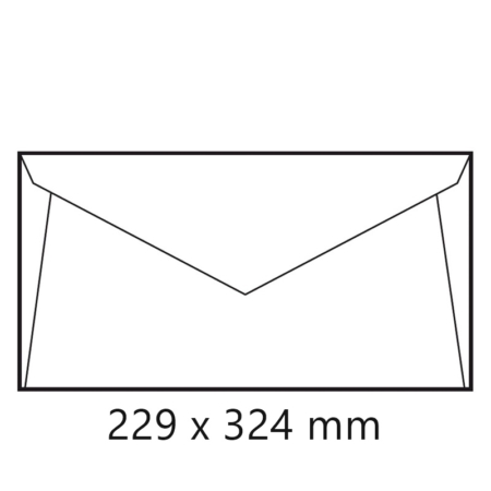 Caja de 250 sobres blancos engomados C4 - 229 x 327 mm Sam