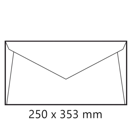 Caja de 250 sobres blancos engomados B4 - 250 x 353 mm Sam