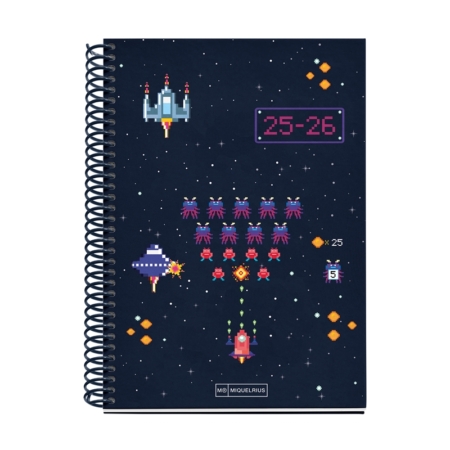Agenda escolar 2025-2026 Miquelrius Plus semana vista Gamer