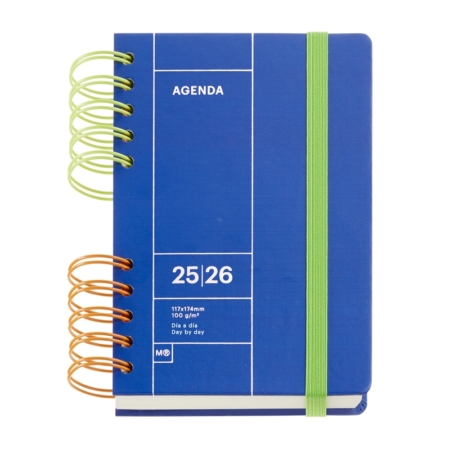 Agenda escolar 2025-2026 Miquelrius Activa día página B2B azul