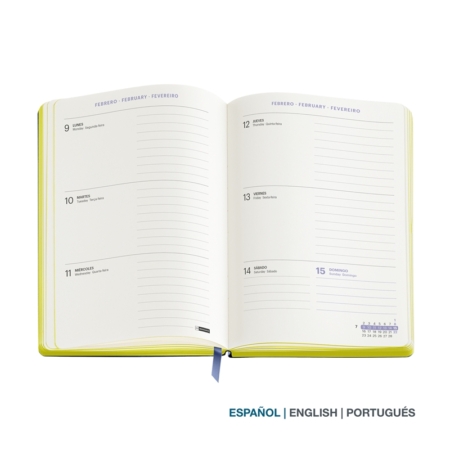 Agenda escolar 2025-2026 Miquelrius 14x19 16 meses semana vista B2B fluor