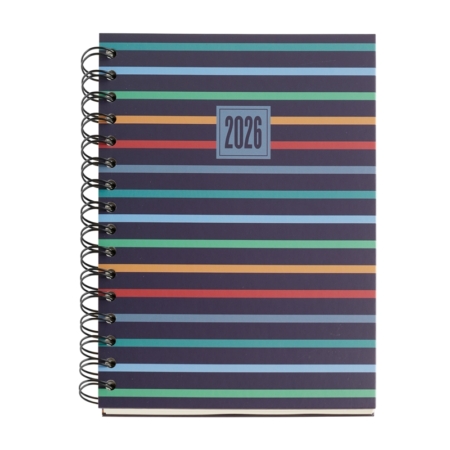 Agenda escolar 2025-2026 Miquelrius Plus 16 meses semana vista Stripes