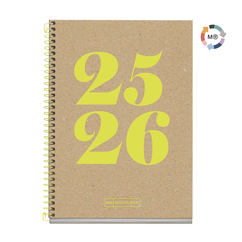 Agenda escolar 2025-2026 Miquelrius Activa día página eco Year