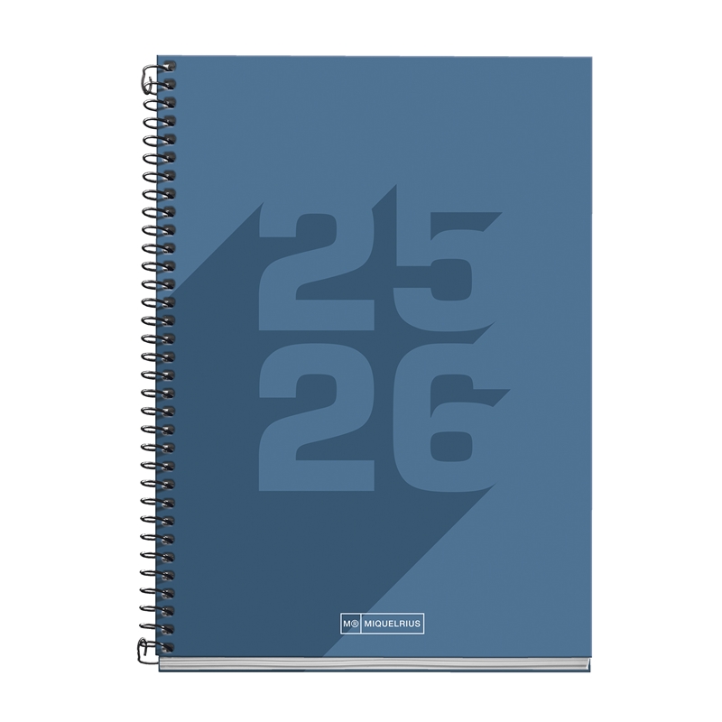 Agenda escolar 2025-2026 Miquelrius Plus semana vista Basic marino