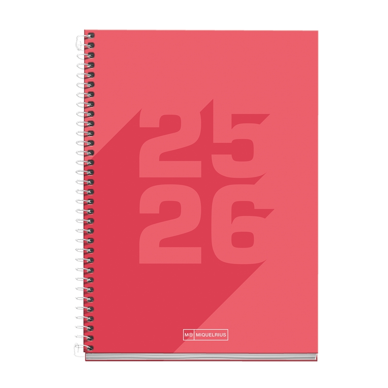 Agenda escolar 2025-2026 Miquelrius Plus semana vista Basic coral