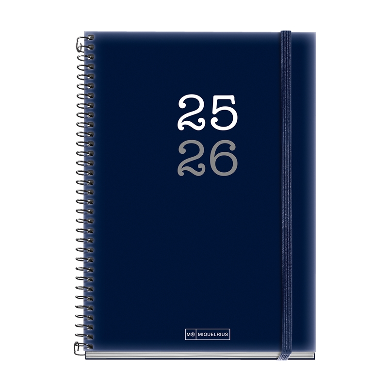 Agenda escolar 2025-2026 Miquelrius Plus día página college azul
