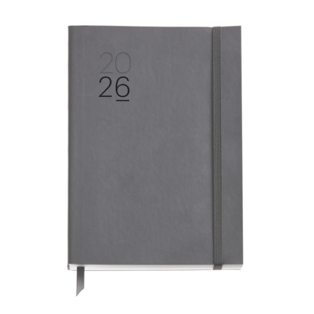 Agenda 2026 Miquelrius Plus semana vista vertical Luxor flexible gris